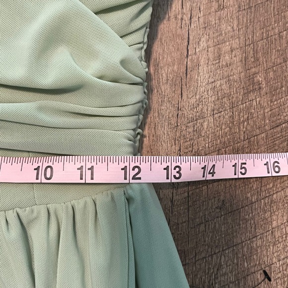 Lulus Sage Green Convertible Strapless Maxi Dress Formal Wedding Guest Gown Sz S - Picture 13 of 14